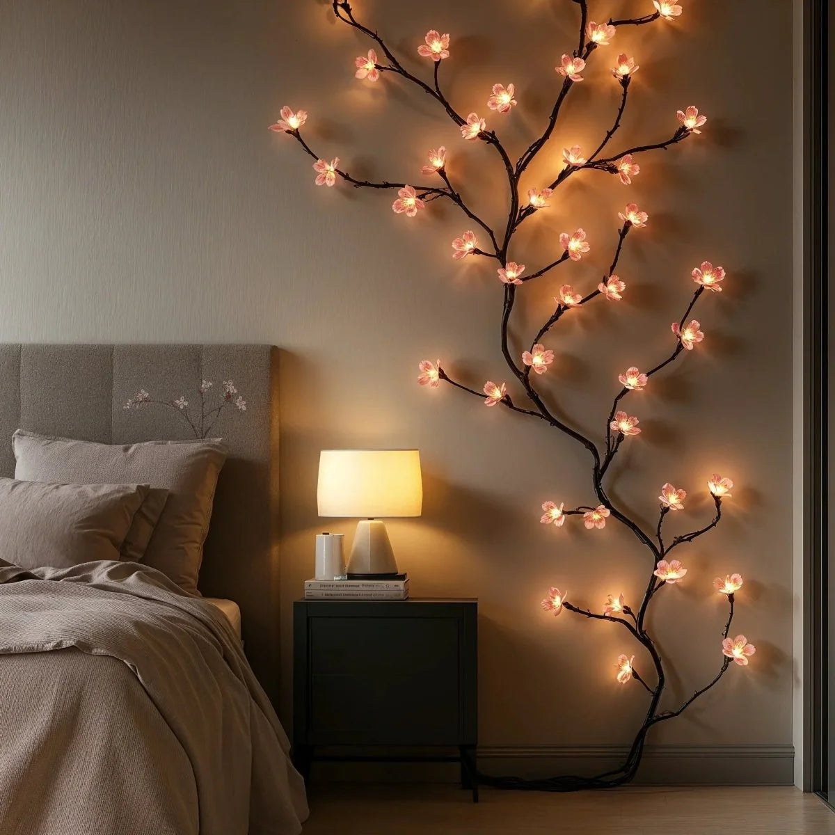 LED String Lights Warm White & Soft Pink USB-Powered