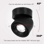 LED Track Spotlight Dimmable 340° Rotation Selectable Color Temp