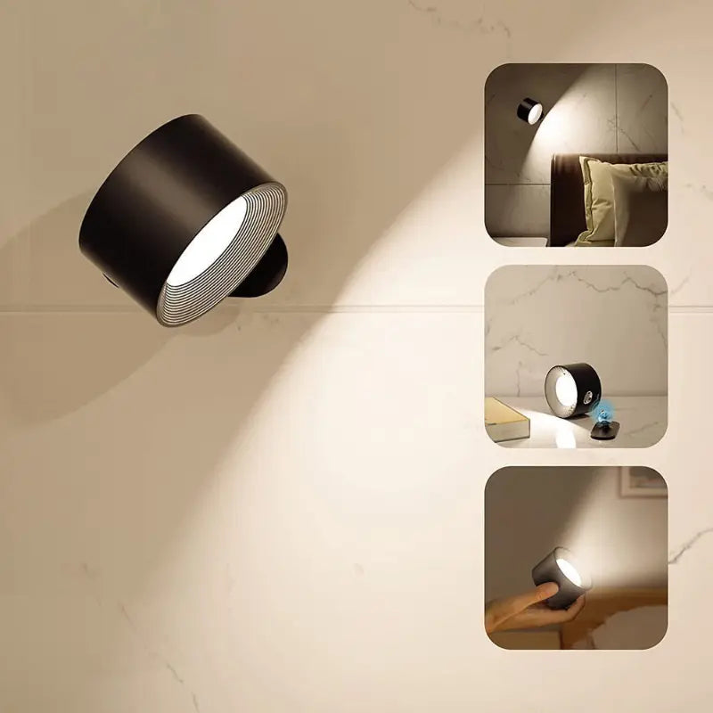 LED Wall Light 360° Swivel Touch Control & USB Rechargeable