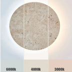 LED Wall Light Round Backlit Travertine Stone