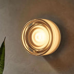 LED Wall Sconce Dimmable Cast Glass Shade Ambient Lighting