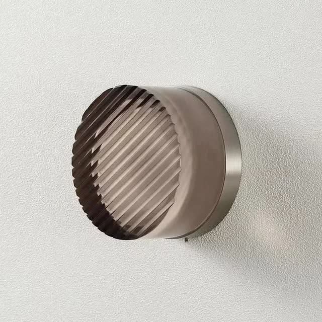 LED Wall Sconce Dimmable Cast Glass Shade Ambient Lighting