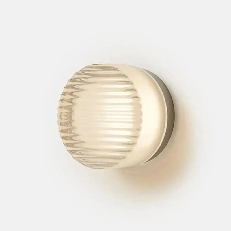 LED Wall Sconce Dimmable Cast Glass Shade Ambient Lighting