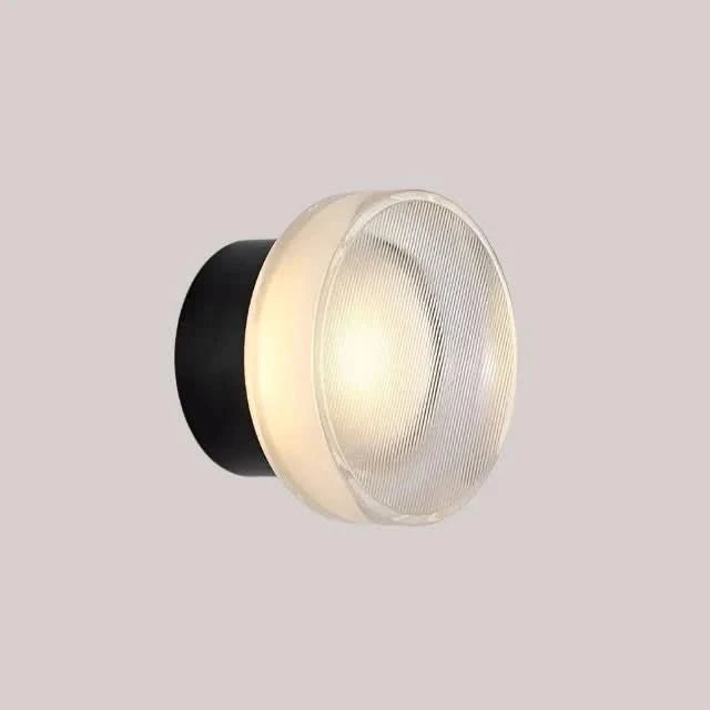 LED Wall Sconce Dimmable Cast Glass Shade Ambient Lighting