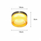 LED Wall Sconce Dimmable Cast Glass Shade Ambient Lighting