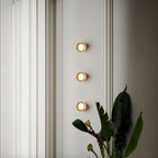 LED Wall Sconce Dimmable Cast Glass Shade Ambient Lighting