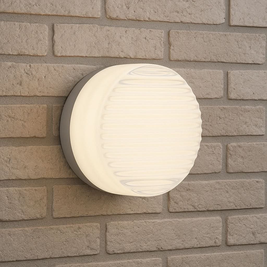 LED Wall Sconce Dimmable Cast Glass Shade Ambient Lighting