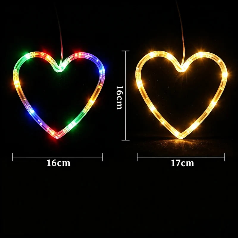 LED Window Light Battery-Powered Suction Cup Mount Festive Designs
