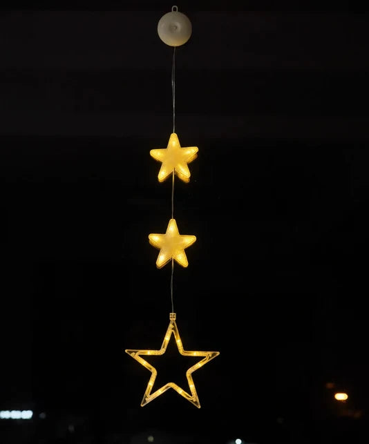 LED Window Light Battery-Powered Suction Cup Mount Festive Designs