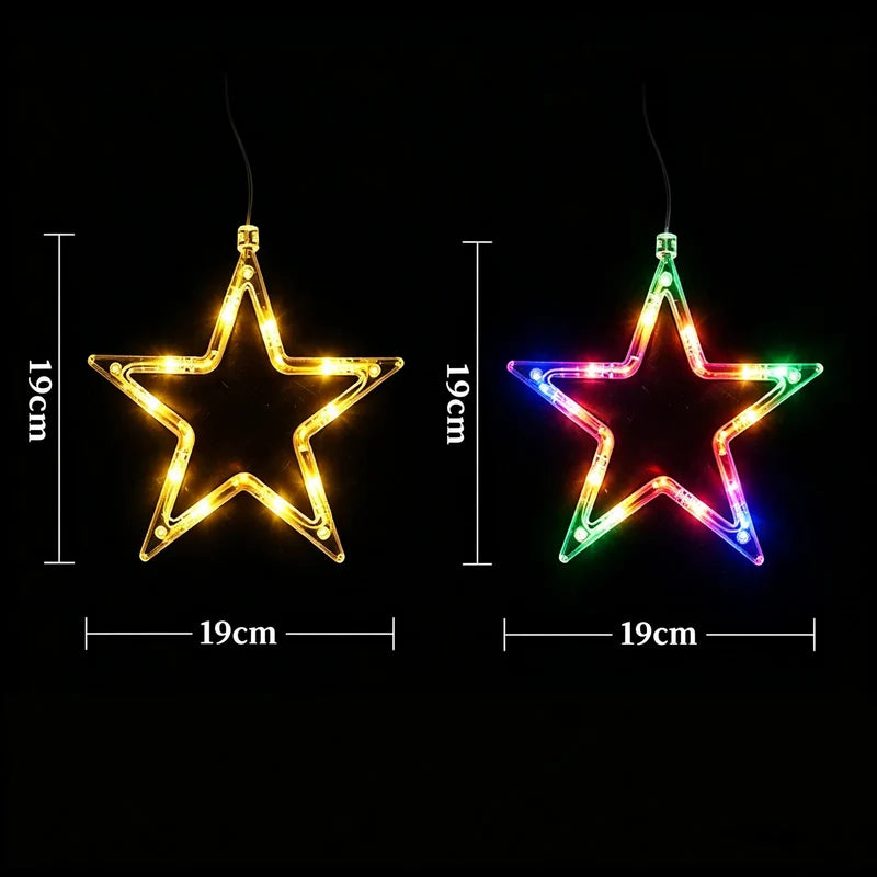 LED Window Light Battery-Powered Suction Cup Mount Festive Designs
