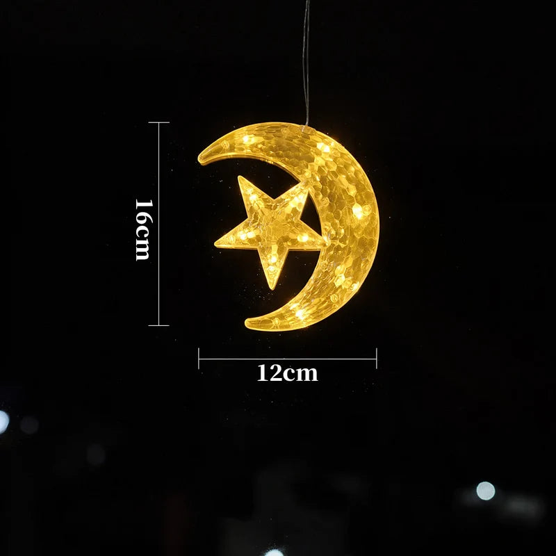 LED Window Light Battery-Powered Suction Cup Mount Festive Designs