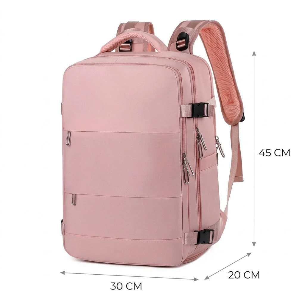 Laptop Backpack USB Charging Port 180 Degree Opening Water-Repellent