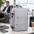 Laptop Backpack USB Charging Port 180 Degree Opening Water-Repellent