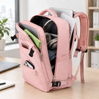 Laptop Backpack USB Charging Port 180 Degree Opening Water-Repellent