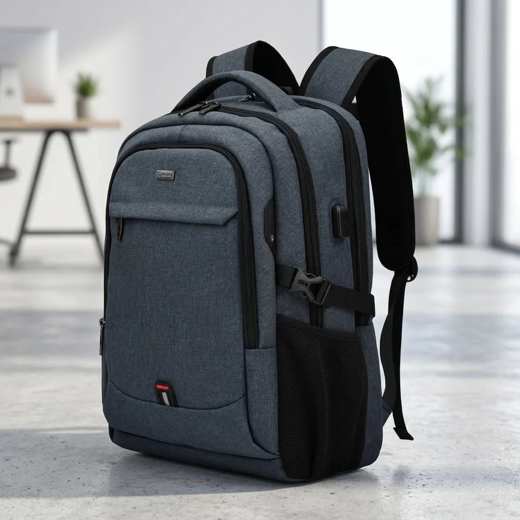 Laptop Backpack Water-Repellent Padded 15.6 Inch USB Port