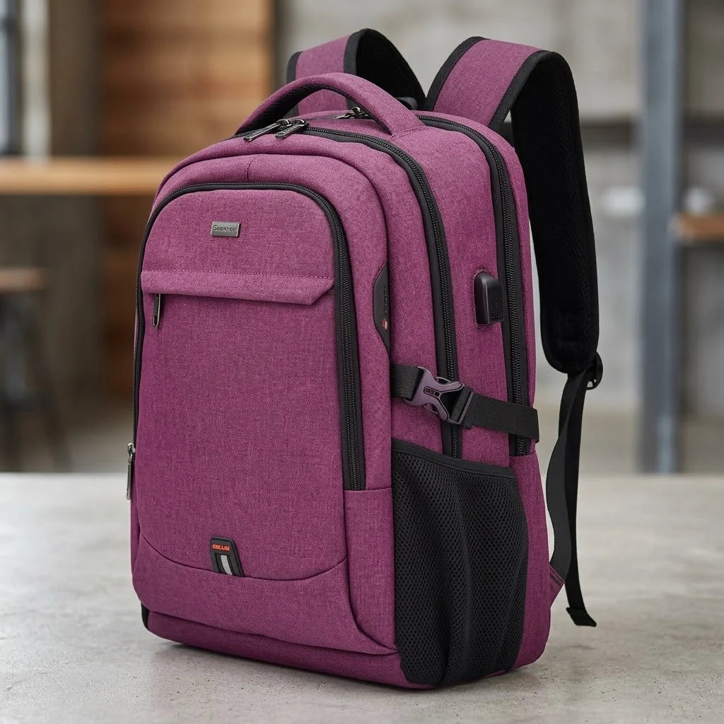 Laptop Backpack Water-Repellent Padded 15.6 Inch USB Port