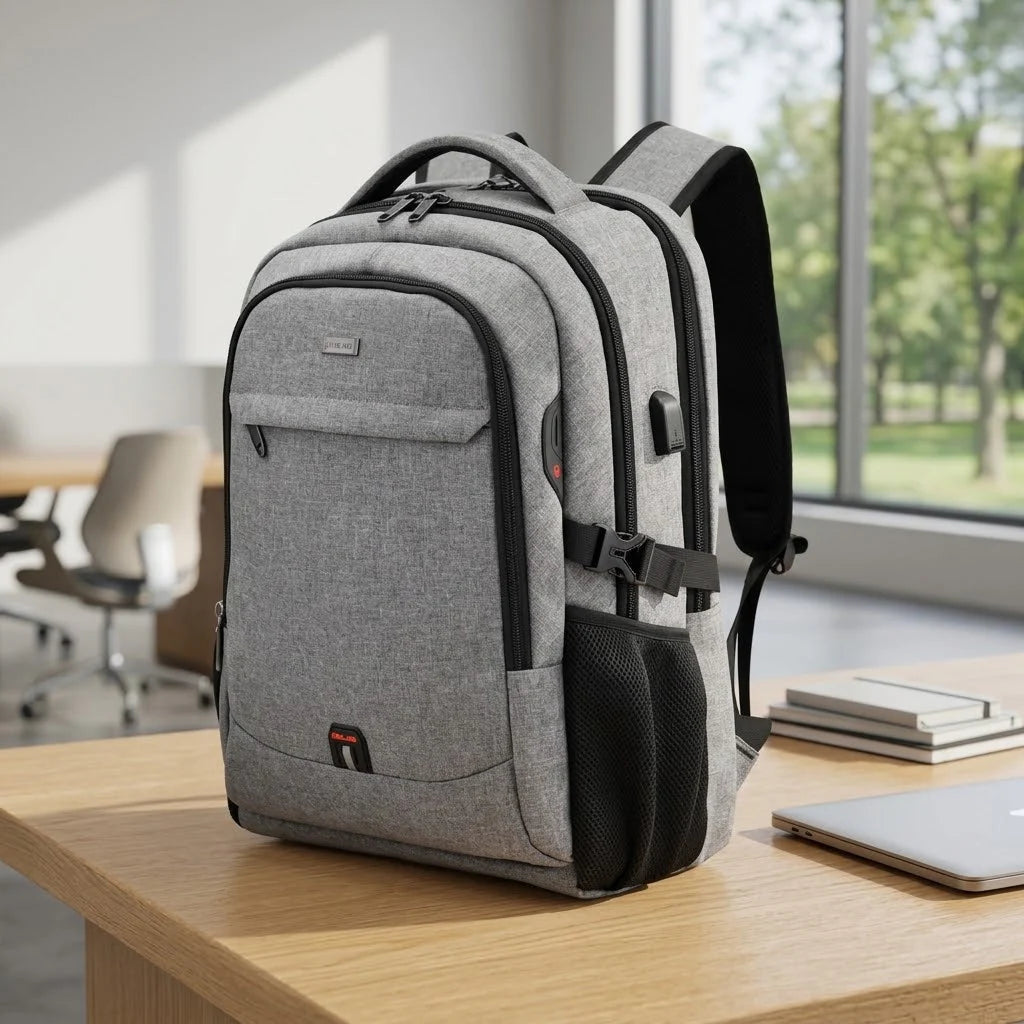 Laptop Backpack Water-Repellent Padded 15.6 Inch USB Port