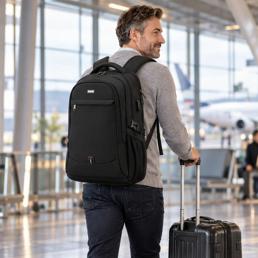 Laptop Backpack Water-Repellent Padded 15.6 Inch USB Port