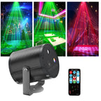 Laser Party Light Music-Sync & Remote USB-Powered 7 Modes