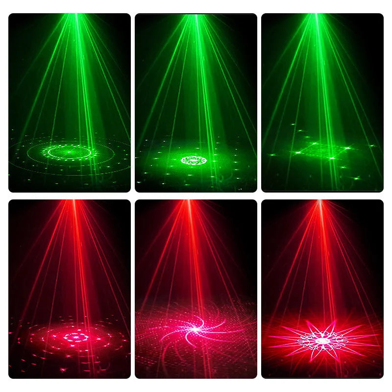 Laser Party Light Music-Sync & Remote USB-Powered 7 Modes