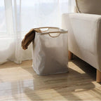 Laundry Basket Cotton & Linen Foldable With Handles