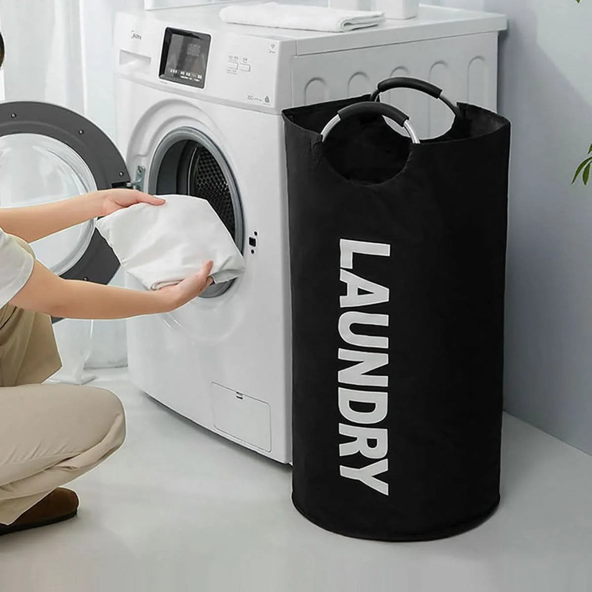 Laundry Basket Waterproof Foldable With Comfortable Handles