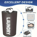 Laundry Basket Waterproof Foldable With Comfortable Handles