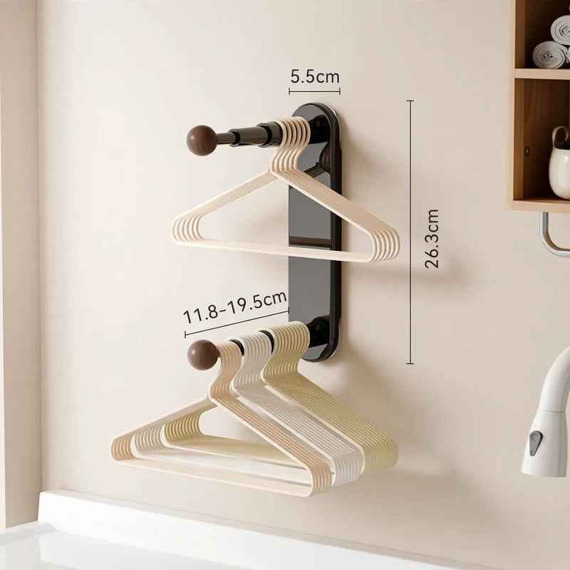 Laundry Drying Rack Wall-Mounted No-Drill Extendable
