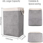 Laundry Hamper Foldable Water-Resistant Space-Saving Fabric】【。