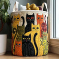Laundry Hamper Quilted Foldable Self-Standing With Handles
