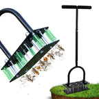 Lawn Aerator 15 Sharp Tines Self-Cleaning Adjustable Handle