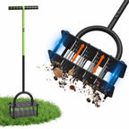 Lawn Aerator 15 Sharp Tines Self-Cleaning Adjustable Handle