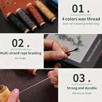 Leather Sewing Kit Waxed Thread Precision Needles
