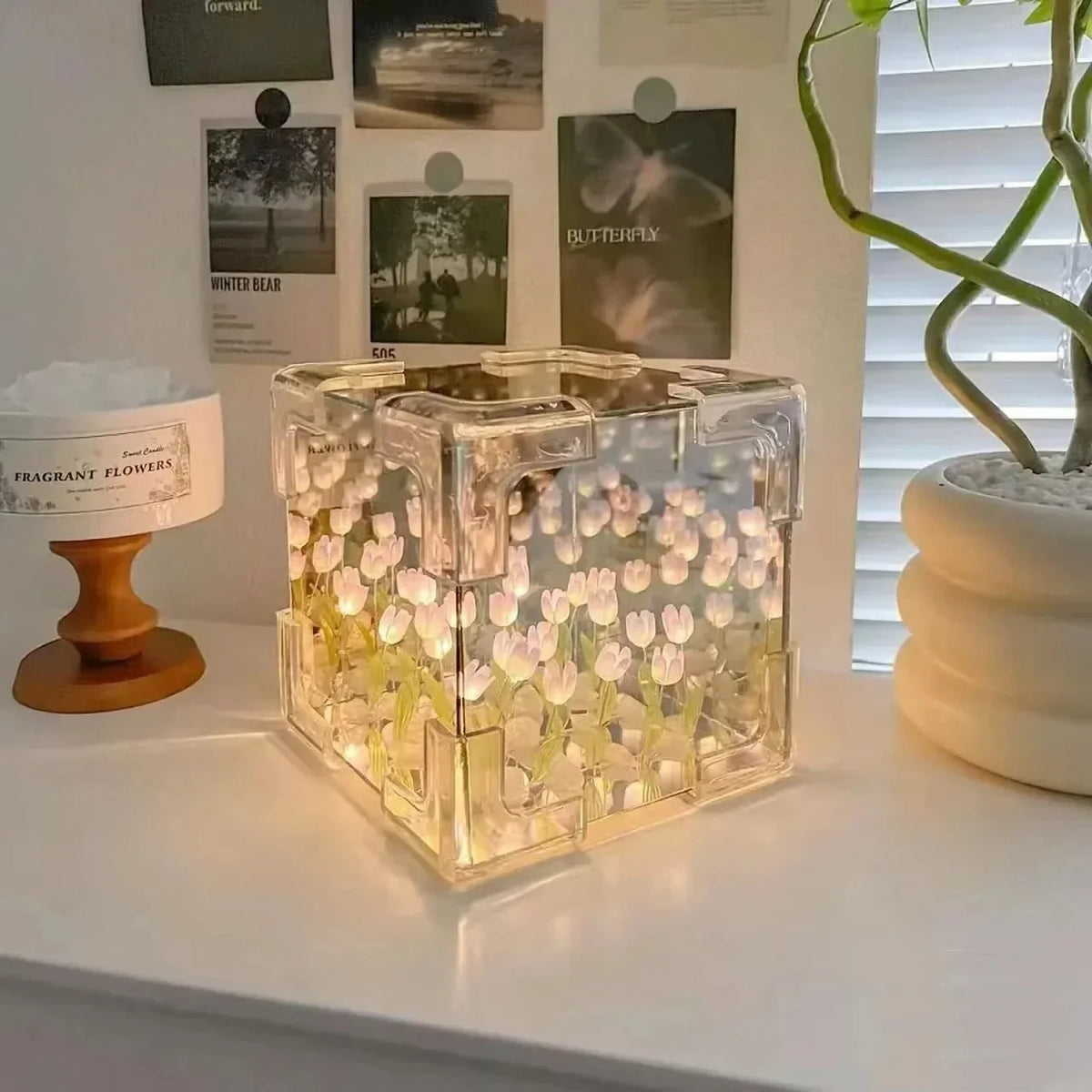Light Box Infinite Mirror Effect Warm LED