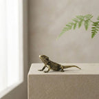 Lizard Figurine Solid Brass Polished Finish