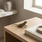 Lizard Figurine Solid Brass Polished Finish