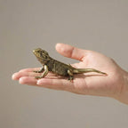Lizard Figurine Solid Brass Polished Finish