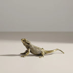 Lizard Figurine Solid Brass Polished Finish