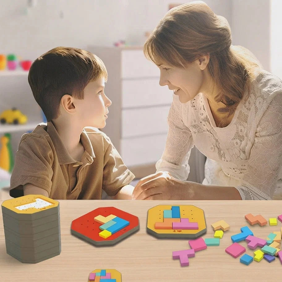 Logic Puzzle Set 108 Pieces 20 Challenge Cards
