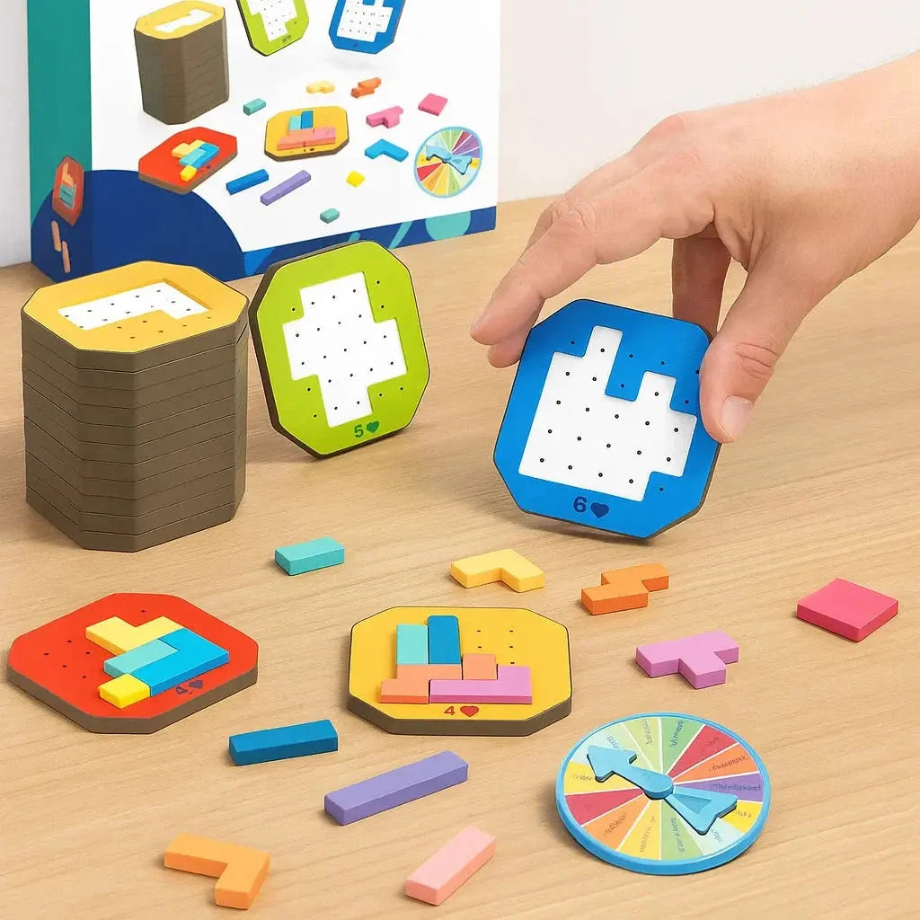 Logic Puzzle Set 108 Pieces 20 Challenge Cards