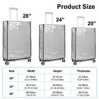 Luggage Cover Clear PVC Waterproof Scratch-Resistant Fits 18–30 Inch Suitcases