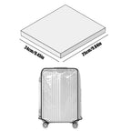 Luggage Cover Clear PVC Waterproof Scratch-Resistant Fits 18–30 Inch Suitcases