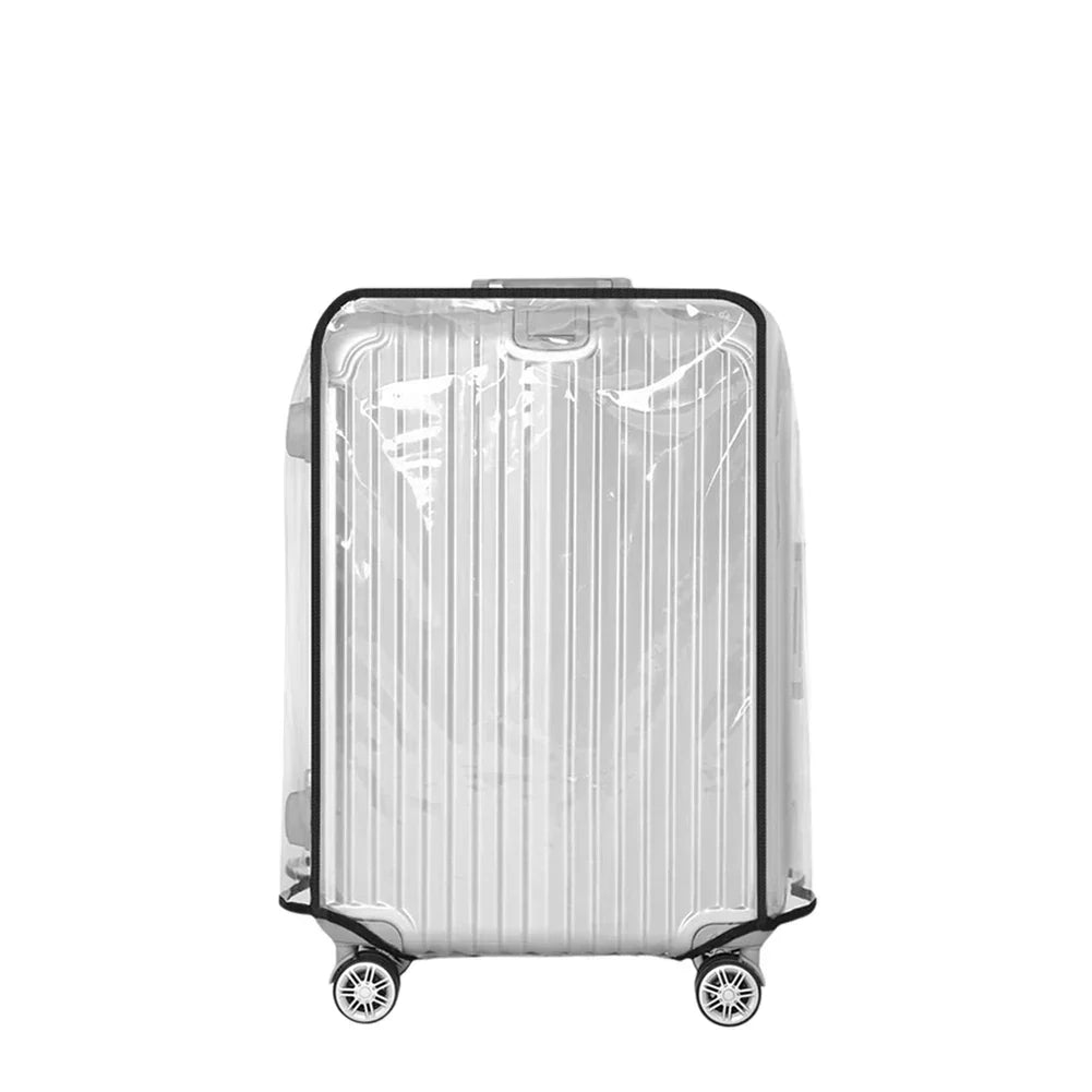 Luggage Cover Clear PVC Waterproof Scratch-Resistant Fits 18–30 Inch Suitcases