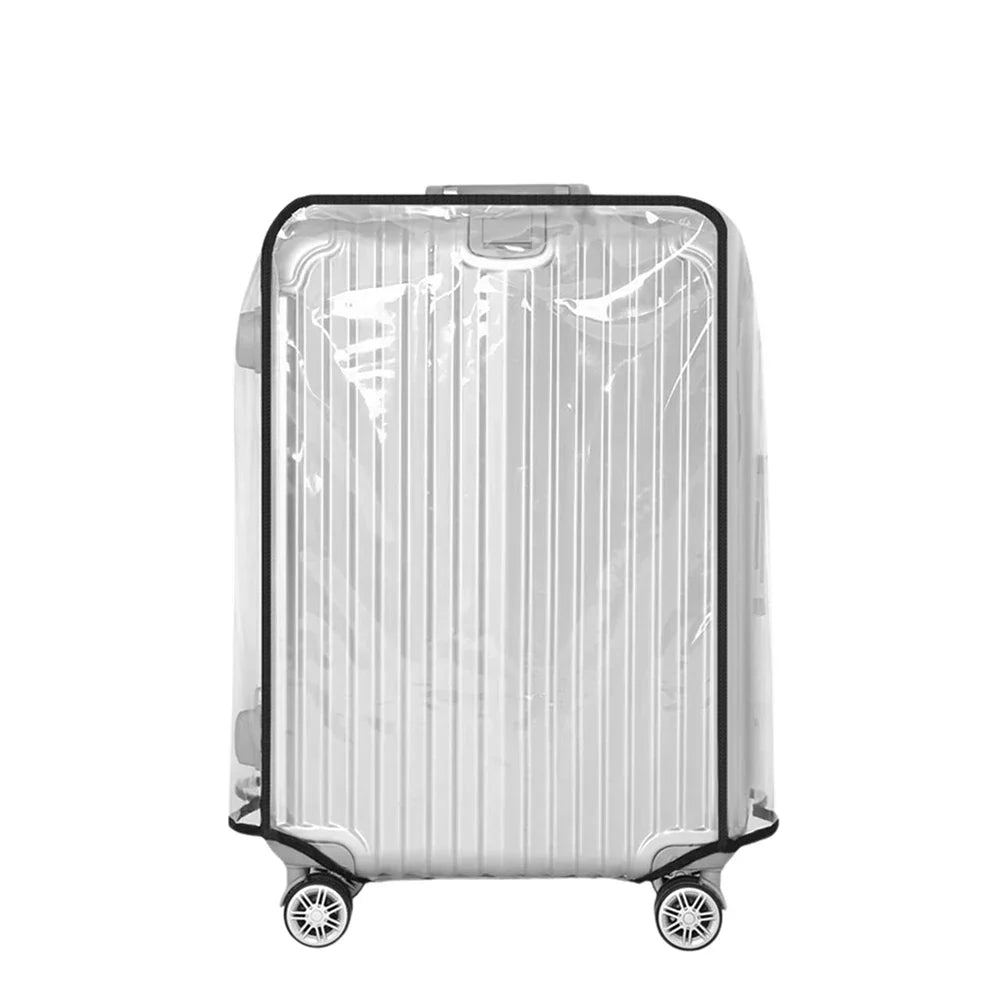Luggage Cover Clear PVC Waterproof Scratch-Resistant Fits 18–30 Inch Suitcases