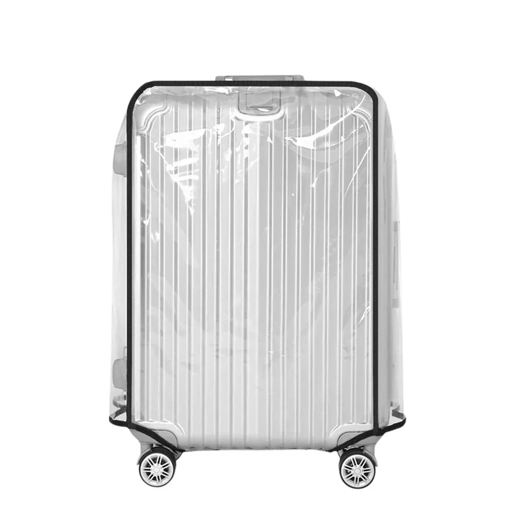 Luggage Cover Clear PVC Waterproof Scratch-Resistant Fits 18–30 Inch Suitcases