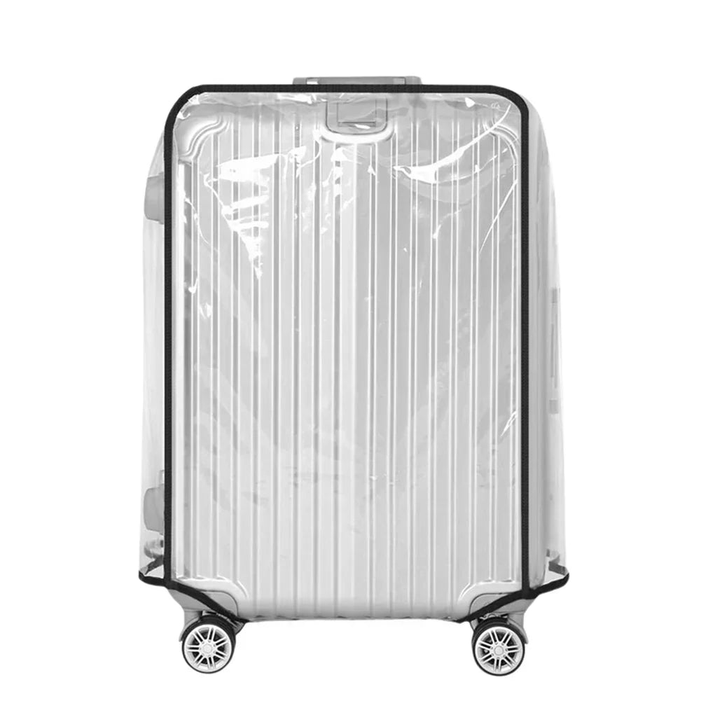 Luggage Cover Clear PVC Waterproof Scratch-Resistant Fits 18–30 Inch Suitcases