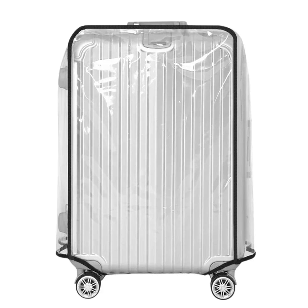 Luggage Cover Clear PVC Waterproof Scratch-Resistant Fits 18–30 Inch Suitcases
