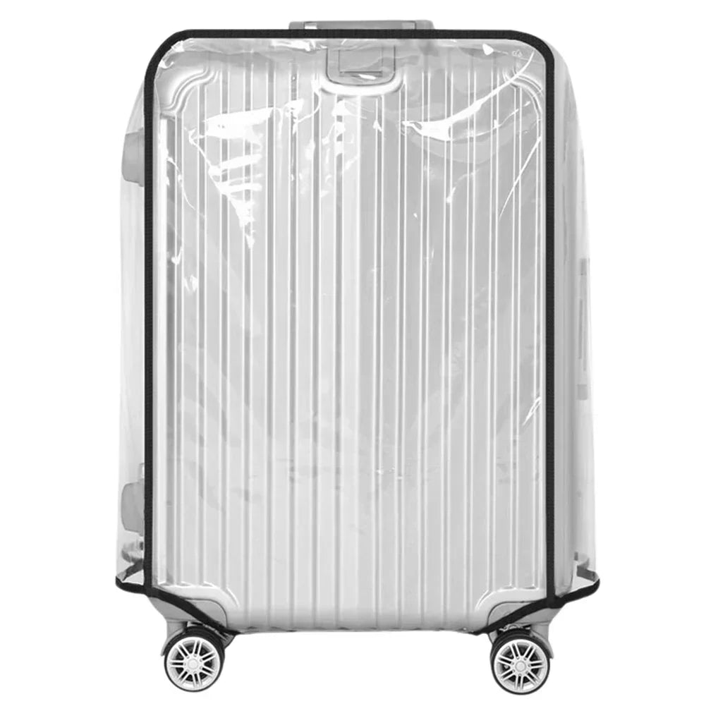 Luggage Cover Clear PVC Waterproof Scratch-Resistant Fits 18–30 Inch Suitcases