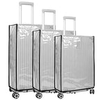 Luggage Cover Clear PVC Waterproof Scratch-Resistant Fits 18–30 Inch Suitcases