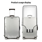 Luggage Cover Clear PVC Waterproof Scratch-Resistant Fits 18–30 Inch Suitcases